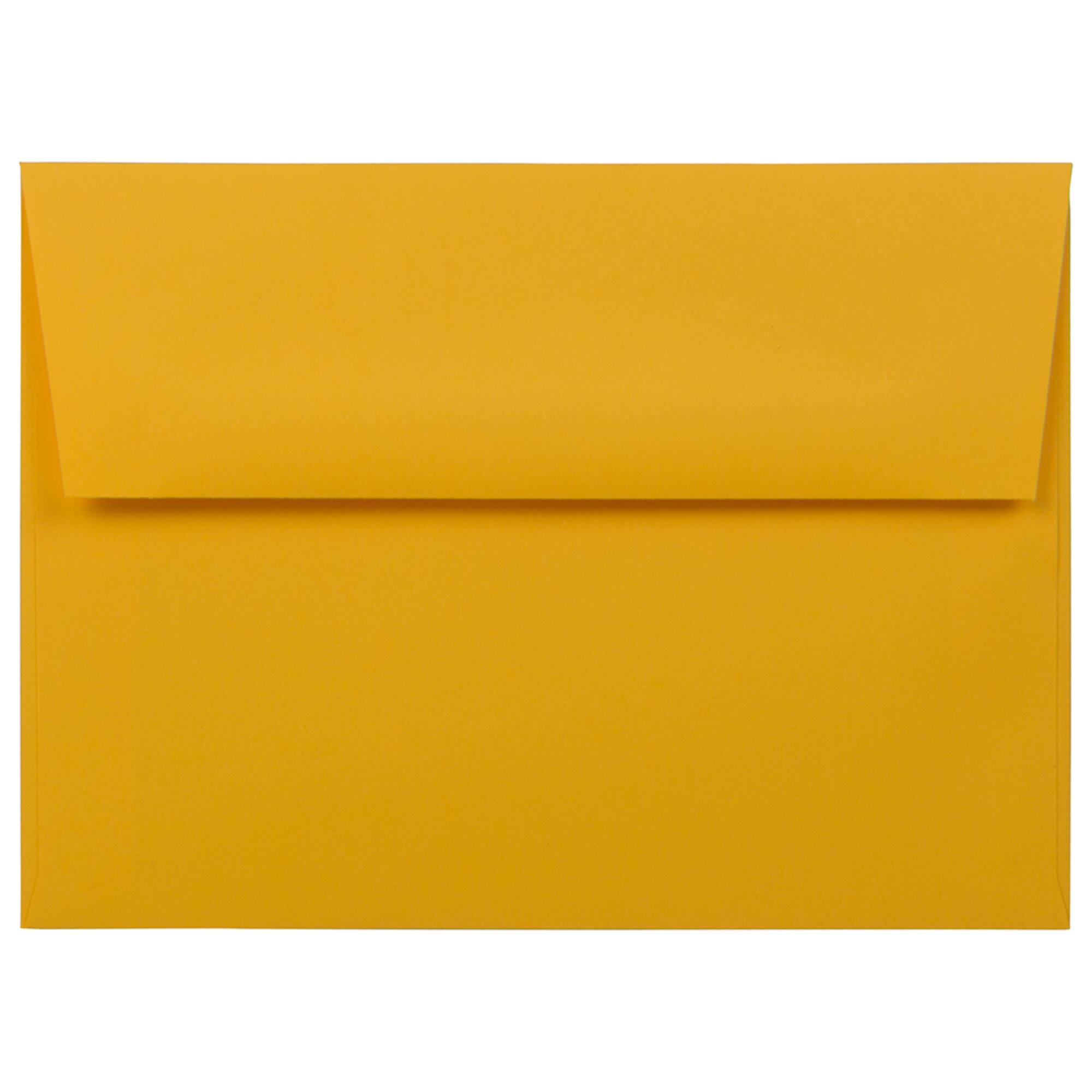 JAM Paper A6 Gold Yellow Invitation Envelopes, 100ct.